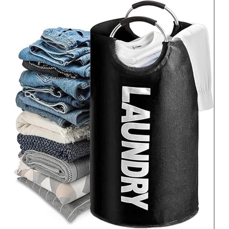 Panier à linge pliable - Avec poignée - En tissu Oxford - Étanche - Portable - Pour le rangement de bouteilles (1/5)