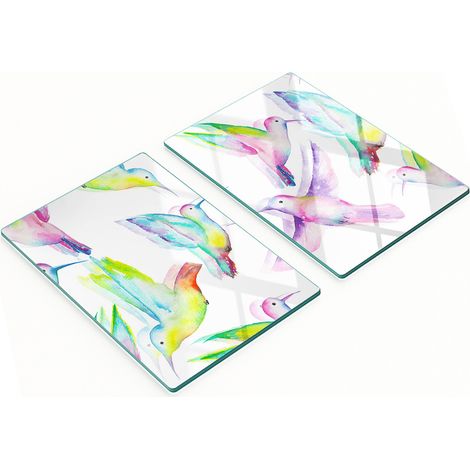 Pannelli decorativi multifunzionali in vetro con stampa di colibrì, 2x40x52 cm (1/5)