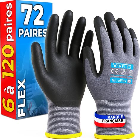 Gants en Tricot de Nylon - Maille Respirante - Taille 9 (L) - 72 Paires - MK-Glove (1/5)
