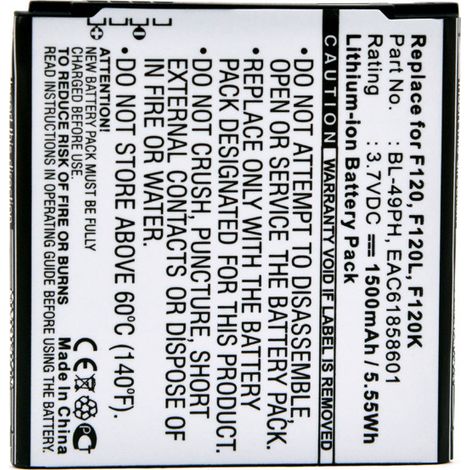 NX - Batterie téléphone, smartphone, GSM pour LG 3.7V 1500mAh - BL-49PHEAC61858601EAC6