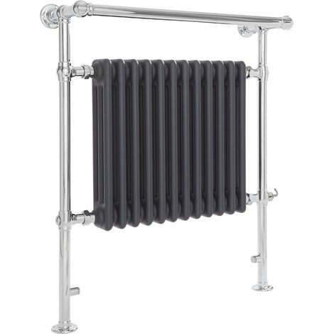 Hudson Reed Elizabeth - Sèche-Serviettes Électrique Rétro - Anthracite - 93 cm x 79 cm x 23 cm