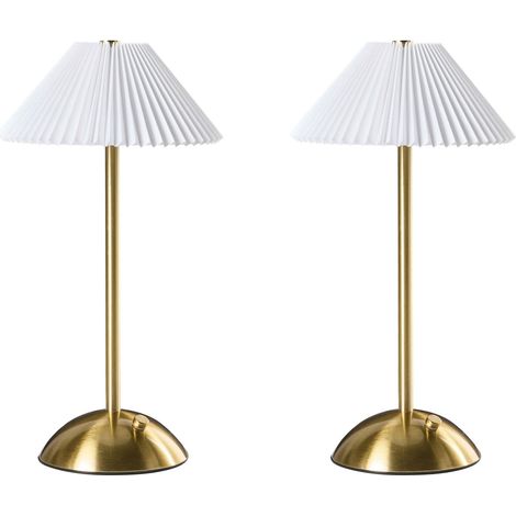 Set di 2 lampade LED wireless per interni ed esterni con porta USB C ricaricabile Oro Ruba (1/5)