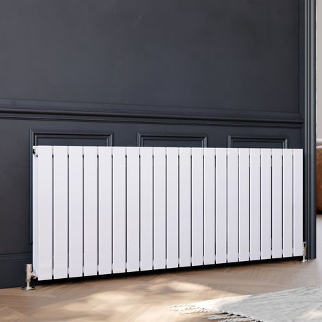 ELEGANT Designer Radiators Flat Panel 600 x 1596 mm White Double Horizontal