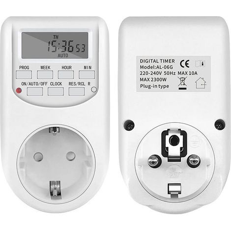 EU Plug Timer Switch Digital Power Socket Energy Saving Adjustable Kitchen Timer Outlet Week Hour Programmable Timing Socket (1/4)