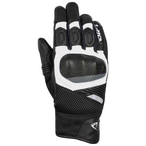 Gants de moto en cuir Difi Rallye Air, taille XL, noir et blanc