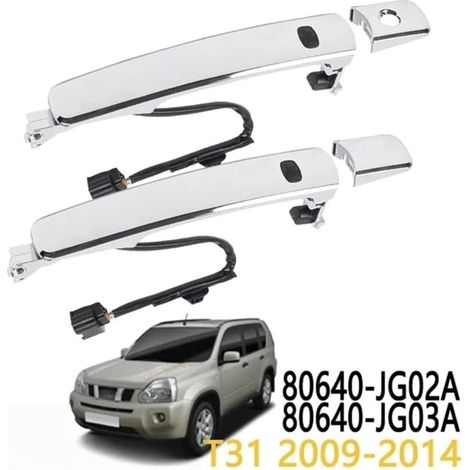 Poignée de porte  pour X-Trail T31 (2009-2013) et Rogue (2008-2013) avec boutons, câbles de détection et clé intelligente (avant gauche et avant droite) (1/4)