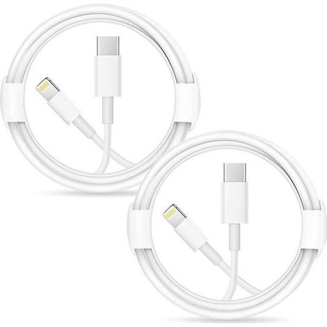 Lot de 2 Cable USB C vers Lightning certifié Apple MFi Cable USB C Lightning Charge Compatible avec iPhone 1212 Pro12 Pr [50]
