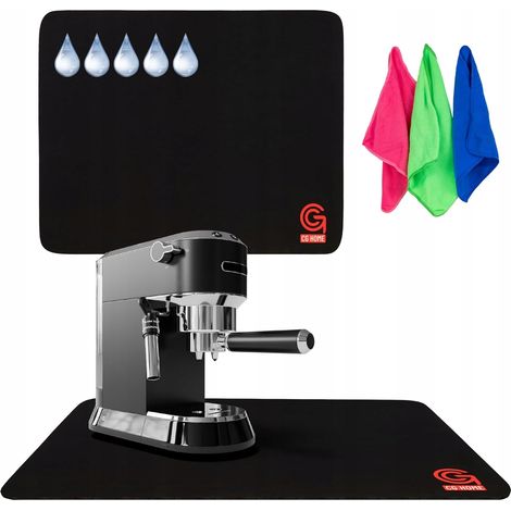 Tappetino per macchina del caffè 30x40 cm antiscivolo nero assorbente per la cucina (1/2)