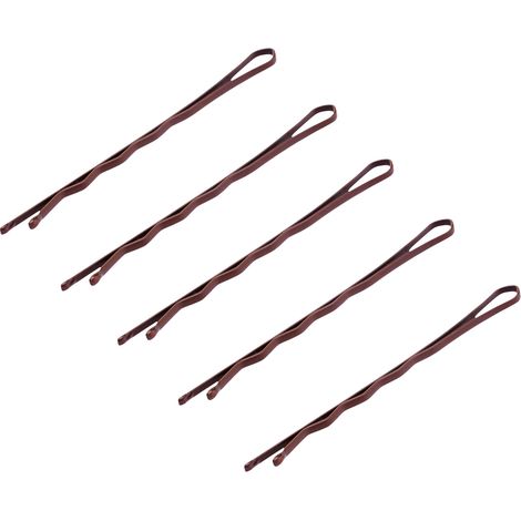 Horquillas para el cabello E-58, 120 unidades, 5,6 cm, cobre. (1/3)