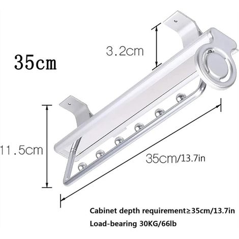 Heavy Duty Porte-Vêtements Extractible Porte Pantalon Cintre Coulissant,Penderie Telescopique,Rail De Suspension Pour Armoire À Vêtements (1/4)