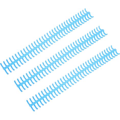 10 anneaux de reliure en plastique à 34 trous, anneaux détachables, diamètre 12 mm, bleus. (1/5)