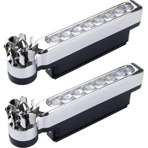 OUNONA Feux de Jour LED 8 Led, Paire, Plastique Métal, Bleu (1/5)