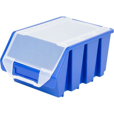 Patrol Caja apilable con tapa (tamaño 3), color azul