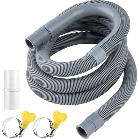 Tuyau de Vidange Rallonge de Tuyau de Vidange Raccord de Tuyau de Vidange Tuyau de Vidange Pour Lave-linge Tuyau de Vidange Pour Sèche-linge (2 m) (1/5)