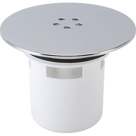 Grille de bonde de douche avec récupérateur de cheveux - Accessoires de salle de bain - Chromée - 90 mm/115 mm (1/5)