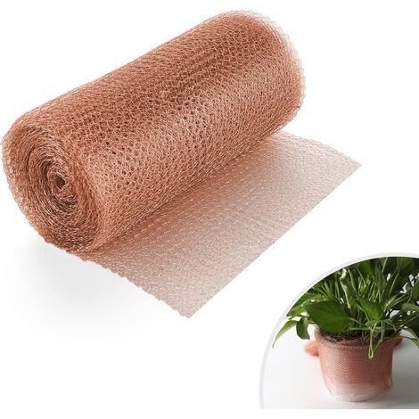 Grillage en cuivre, 12,5 cm6 m, grillage en cuivre flexible, protection contre les rongeurs, limaces et escargots, pour la culture de plantes et la protection du jardin (1/5)