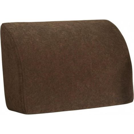 Wedge Cushion with Soft Velvet Cover, Velvet — Brown, Firm Yellow Foam Support — Length 70 × Height (1/5)