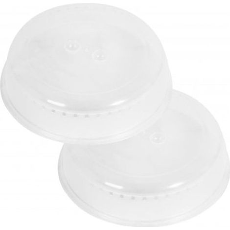 Tapas para alimentos,2 piezas,26 x 6,5 cm,Tapas de plástico,Tapas para microondas,Tapas de plástico repelentes de insectos,Aptas para microondas (1/5)
