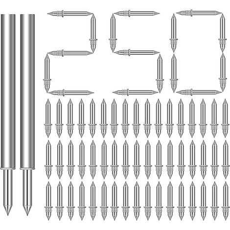250 clous pour plinthes, clous à double tête sans couture, équipés d'embouts spécifiques. (1/5)