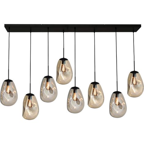 Lampe suspendue Lava 8x verre doré Ø 22,5cm - 2761-05-160-25-80260 (1/3)