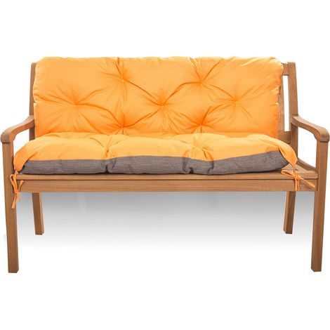 Coussin pour banc de jardin 100x60x50cm, coussin de banc de jardin Orange, coussin de banc extérieur, coussin de balançoire, coussin de jardin