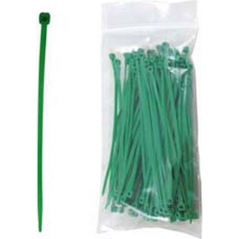 1BS FASCETTE NYLON VERDI IN CONFEZIONE PEZZI 100 - mm.2,5x100