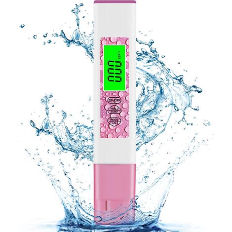 pH-mètre, testeur de pH 4 en 1 (TDS, EC, température, pH), testeur de qualité de l'eau avec rétroéclairage, haute précision, convient à l'eau potable, aux piscines, aux aquariums et aux laboratoires, 