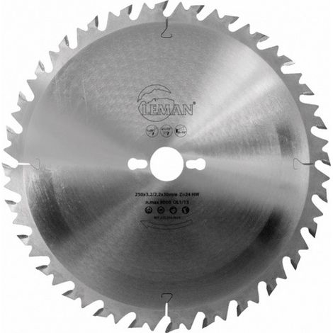 Leman – Lame de scie circulaire carbure 400mm – Alésage 30mm – 40 dents pour débit bois – Coupe nette sans éclat - 400X30X28Z