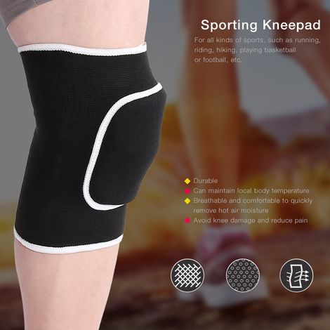Ceinture de soutien rotulien pour le sport (volley-ball, football, basketball), genouillère de fitness, protection de genou noire (1/5)