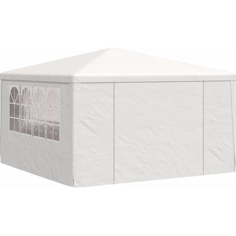 Tente de réception, Pavillon, Pergola, Tente de jardin, avec parois latérales 4x4 m Blanc 90 g/m² OIB3110E (1/5)