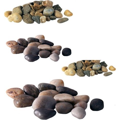 TrAdE Shop Traesio - Pietre Ciottoli Sassi Naturale Marrone 800gr Decorazione Acquario Laghetto Giardino -