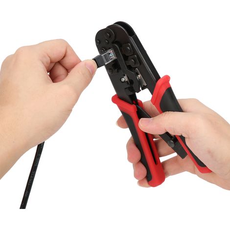 Outil de sertissage de type F, kit d'outils de réparation réseau, kit d'outils réseau, exclusivité entrepôt à l'étranger. (1/5)