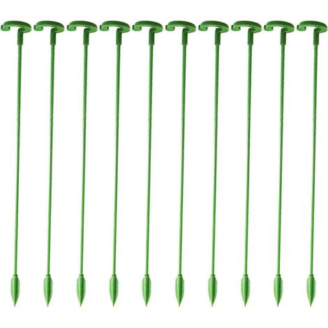 10-teiliges Pflanzenstützstangen-Set, Bonsai-Gartenpfähle, Einzelstammstützen, Strauchhalter für den Innen- und Außenbereich, Blumentopf, L-förmige Stützstäbe.