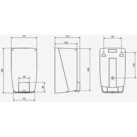 Distributeur De Savon - Réservoir 1 L - En SAN Fumé - Avec Serrure À Clé - Pour Toilettes Publiques Et Collectivités (1/3)