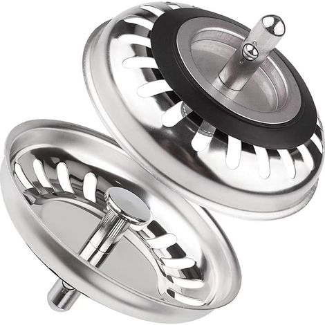 2Pcs Filtre Évier Cuisine Ø 79 mm,Bouchon Evier Cuisine INOX,Filtre à Évier de Cuisine,Bouchon Evier Cuisine,Filtre Universel en Acier Inoxydable 304 Épaissi,Crépine Cuisine (1/5)