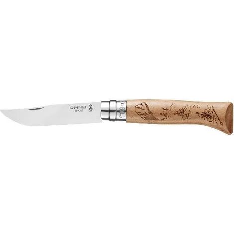 Couteau Vélo - Tradition N°8 Gravure Sport - Opinel