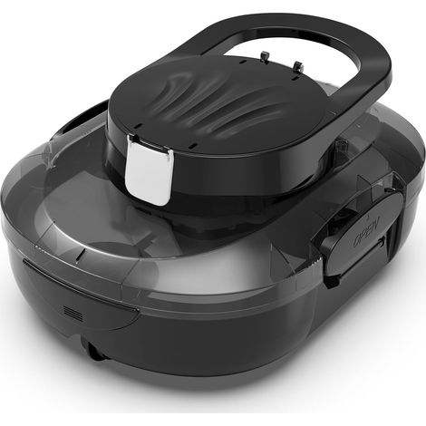 S1PRO Robot Piscine Sans Fil 120 Min Autonomie Nettoyeur de Piscine Compact Double Moteur Aspirateur Piscine Hors Sol 2,5H Charge Rapide pour Piscines Jusqu’à 100 m² Noir-blanc (1/5)
