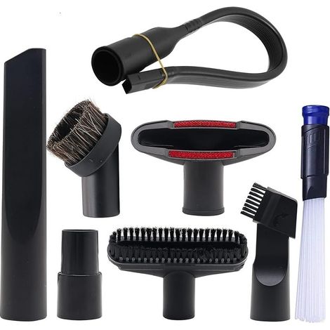 Lot de 8 brosses pour aspirateur 1 1/4" 1 3/8 (1/4)