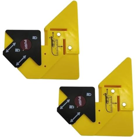 2x Trim Carpentry Aid,Trim45 Tool,45 Degree Miter Angle Marker and Adjustable Spacing Guide,Measuring and Miter Marking (1/5)