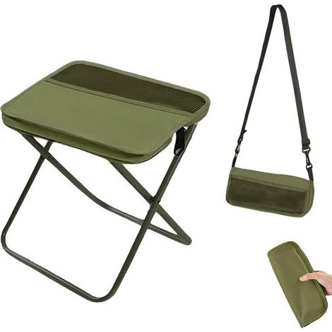 Tabouret pliable pour adultes - Chaise sac à dos portable - Grande capacité de charge - Compact et léger - Idéal pour les voyages et le camping (1/5)