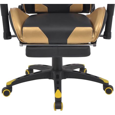 Maison Exclusive - Gaming Stuhl Gold 70 x 71 x 136 cm Kunstleder