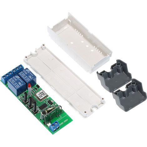 Module universel eWeLink Smart Wifi Switch 2 canaux AC85-250V avec minuterie, application mobile et commande vocale à distance. Compatible avec Amazon Alexa pour la maison connectée. (1/5)