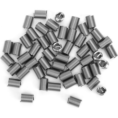 50 inserts de réparation de filetage, manchons de protection pour fil d'acier, accessoires de quincaillerie M8 x 1,25 x 2,5D (1/5)
