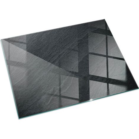 Plaque de protection Rectangulaire en verre trempé de sol décorative imprimée sous cheminée Texture de pierre naturelle 60x40 cm (1/5)