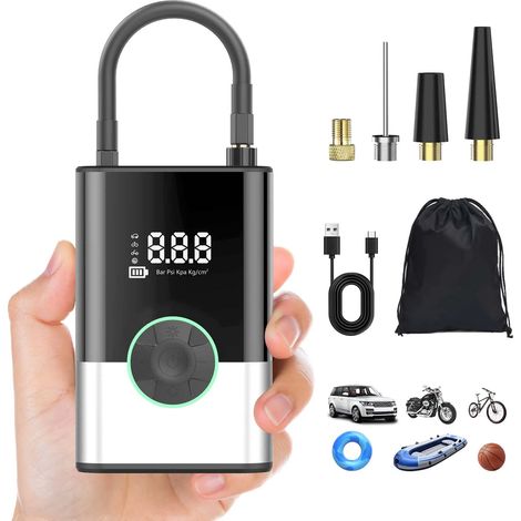 Kabellose Autopumpe mit LCD & 6000mAh für Reifen und Bälle (1/5)