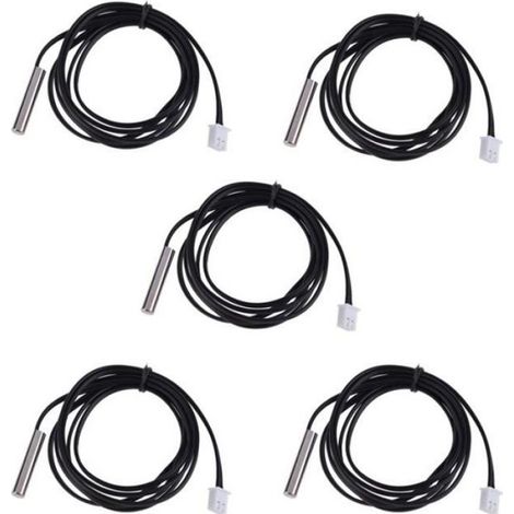 5PCS 1M Capteurs de température étanche Températures Transducteurs Thermistance NTC Sonde de température numérique transimitter (1/4)