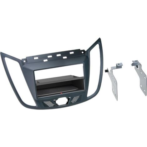 Support autoradio 2DIN compatible avec Ford C-Max ap10 Avec vide poche Induction Qi Anthracite