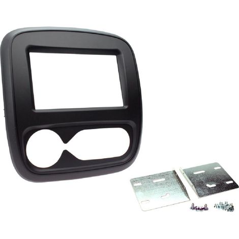 Kit Facade Autoradio FA2315 compatible avec Renaut Trafic 3 avec clim automatique - Noir mat