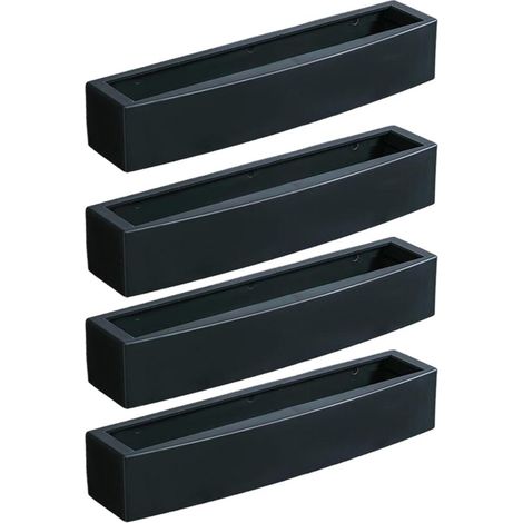 Organizador de zapatos de 4 piezas, zapatero, ABS, colgante, ajustable, soporte para zapatos, no requiere perforación, adhesivo - 27,5 cm - Negro (1/5)
