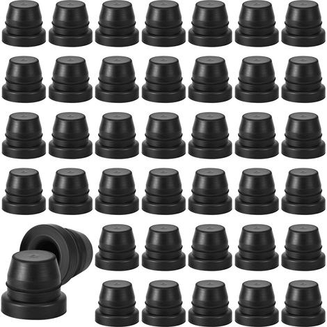 40 Pièces Bouchon à Vis de Purge Frein Raccord Graisse Cache-Poussière en Caoutchouc Zerk pour Voitures Motos -